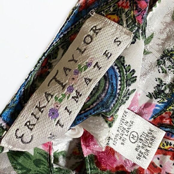 VTG (M/L) Erika Taylor Intimates Paisley Colorful Chemise - Picture 3 of 7